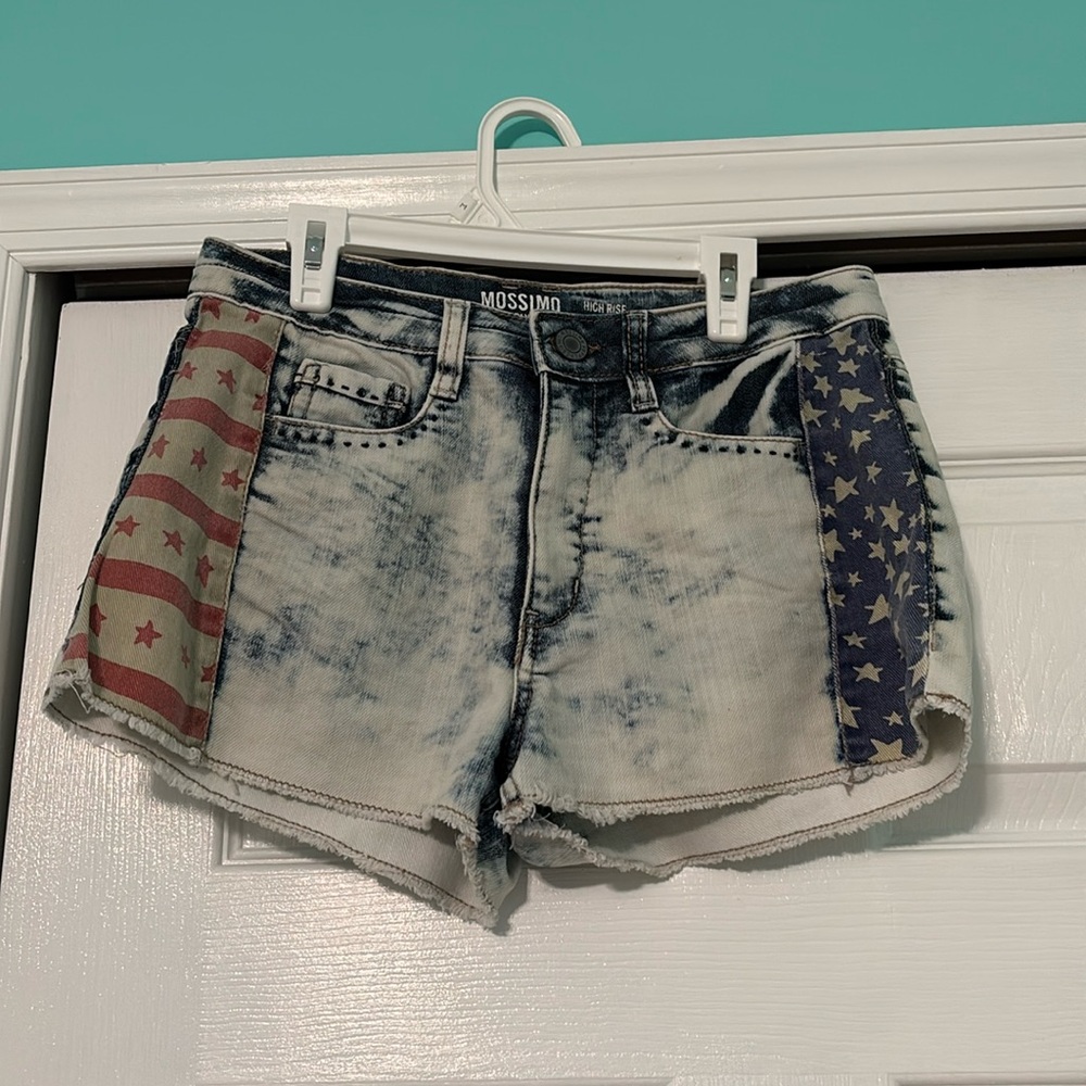 american flag jean shorts